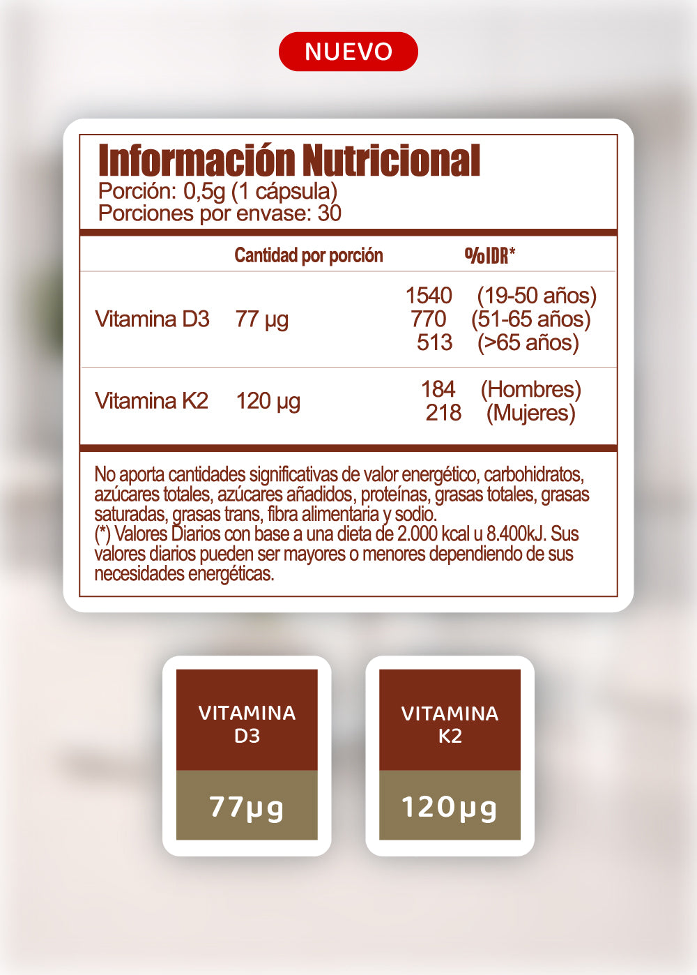Vitamina D3 + K2